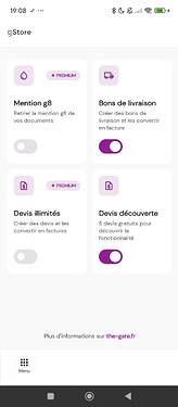 Le gStore se remplit ^^